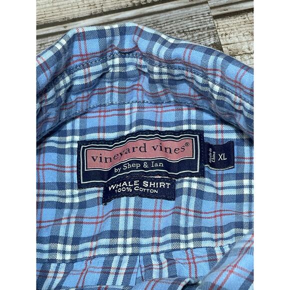 Vineyard Vines Men’s Whale Shirt Long Sleeve Blue Size XL - Picture 4 of 5